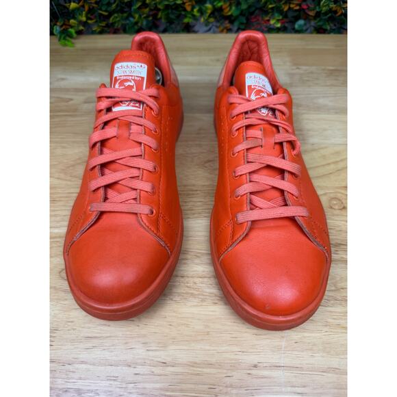Adidas Originals Raf Simons x Stan Smith Sneakers Shoes‎ Triple Orange Mens 10.5 - Picture 6 of 11